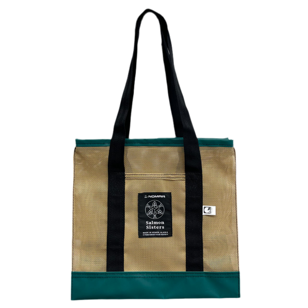 Nomar Brailer Bag Tote - Forest Green (Beige Mesh) – Salmon Sisters