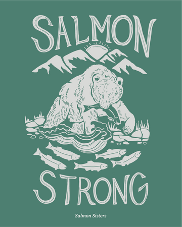 Salmon Strong Decal