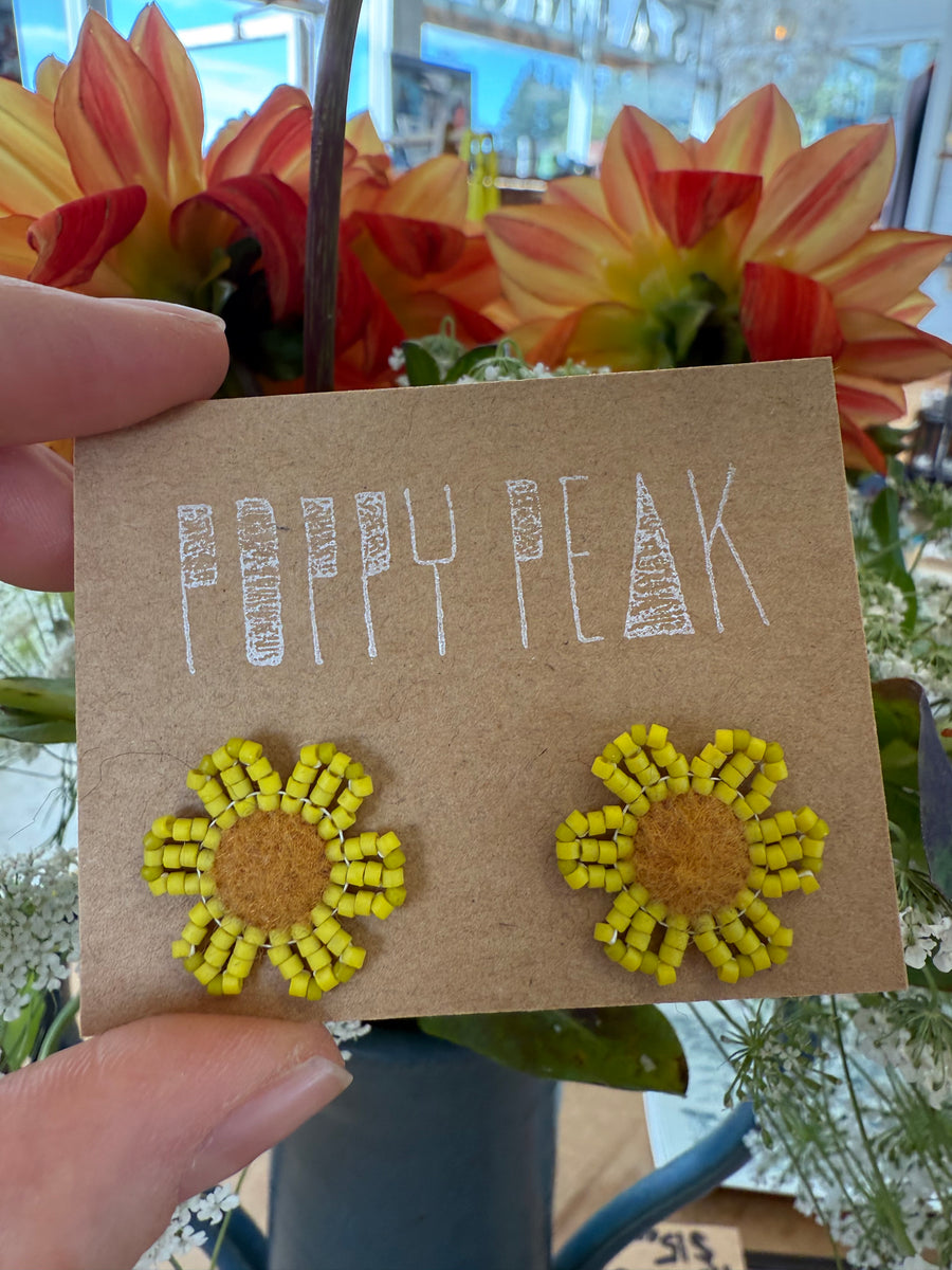 Poppy Peak - Flower Stud Earrings