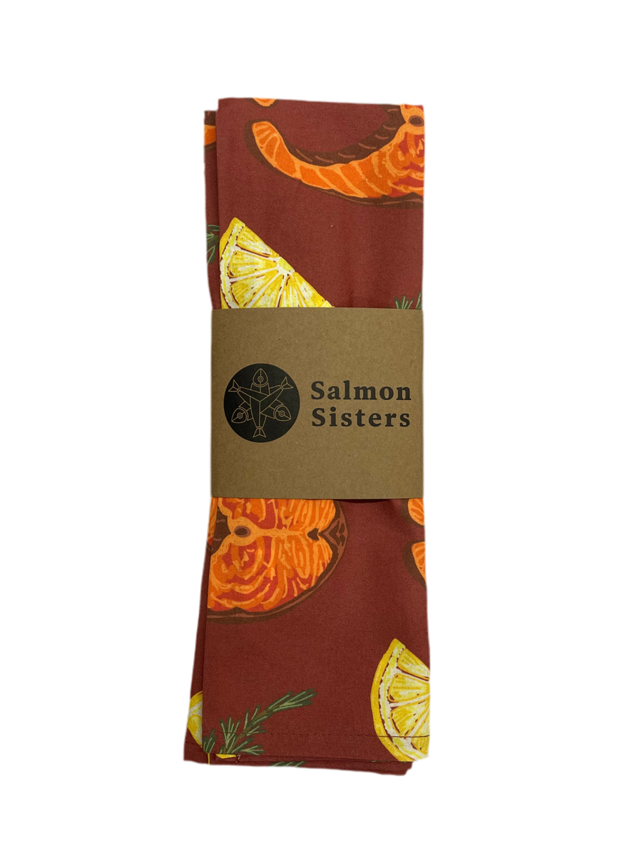 Salmon Steaks Tea Towels