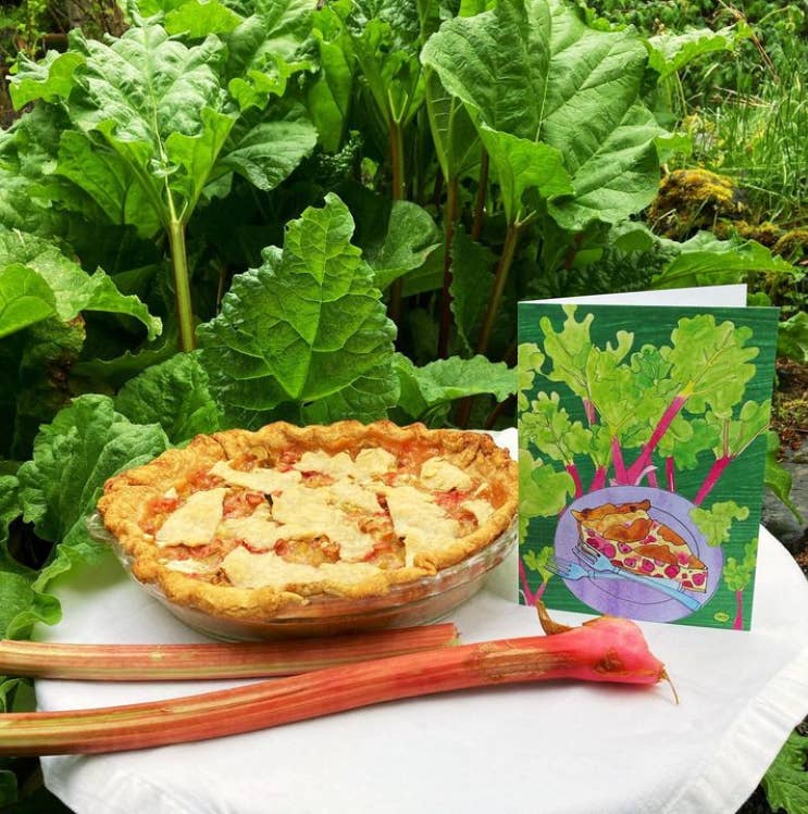 Natasha Zahn - Rhubarb Pie Recipe Card