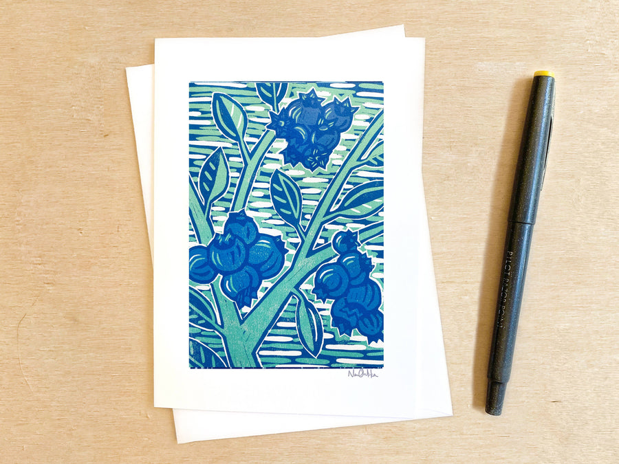 Nan Onkka - Blueberries Greeting Card