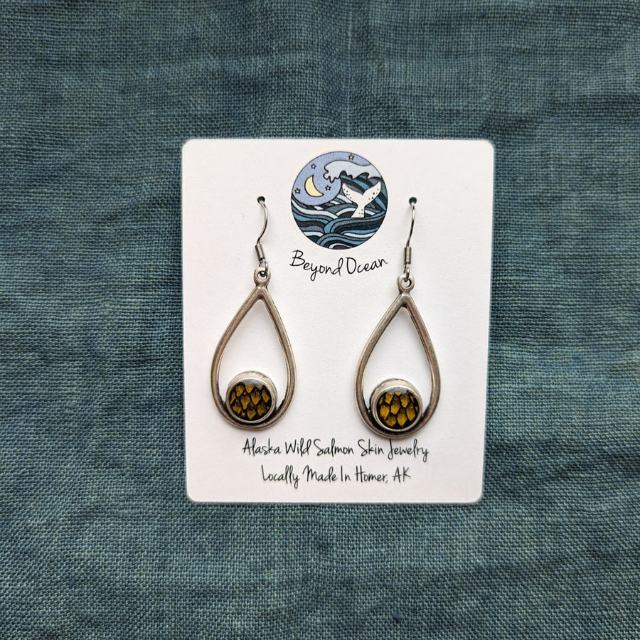 Beyond Ocean - Gold Teardrop Dangles