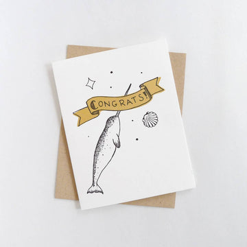 Middle Dune - Congrats Narwhal Card