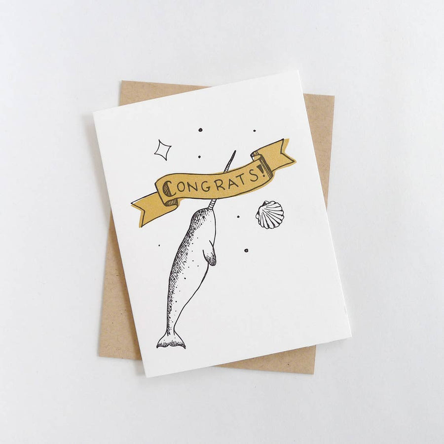 Middle Dune - Congrats Narwhal Card