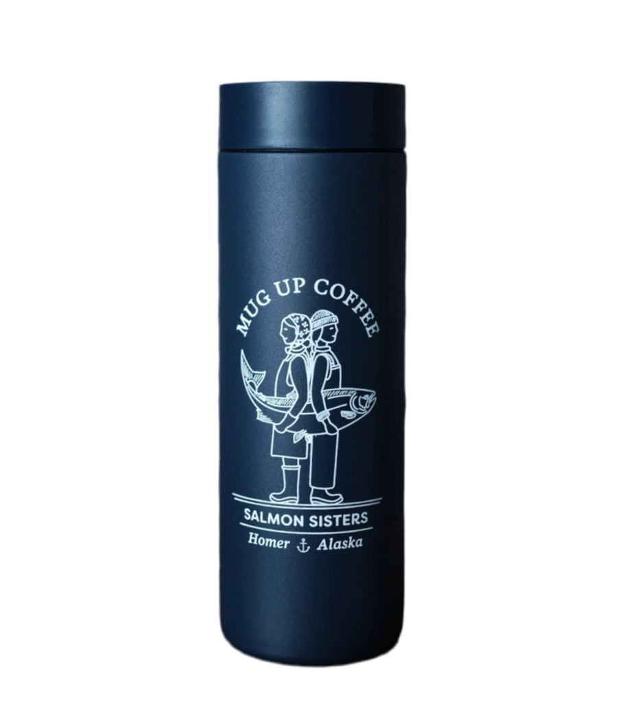 Mug Up Coffee Shop Travel Tumbler - 16 oz - Navy