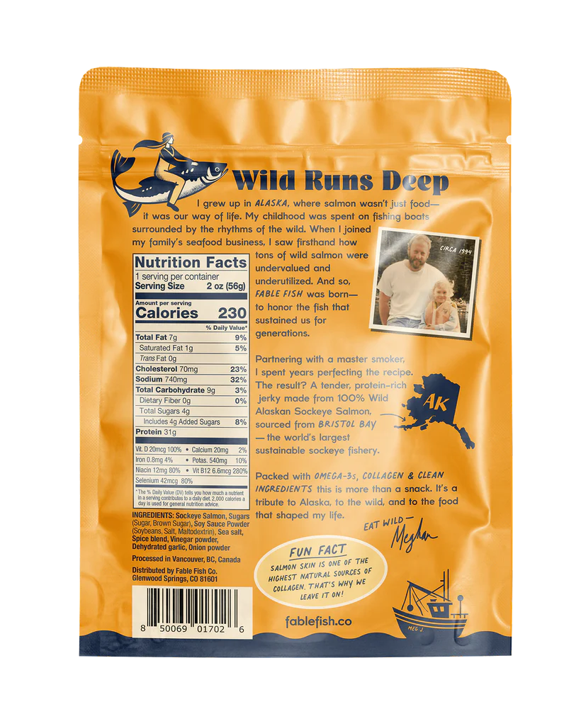 Fable Fish Co. - Teriyaki Sockeye Salmon Jerky