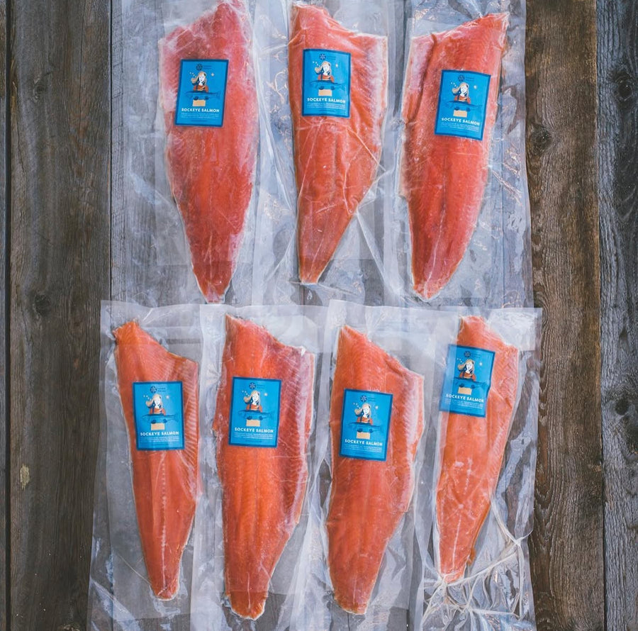 Wild Alaska Sockeye Salmon Fillet Box: 10 LB