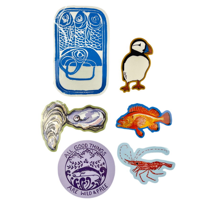 Salmon Sisters Sticker 6-Pack