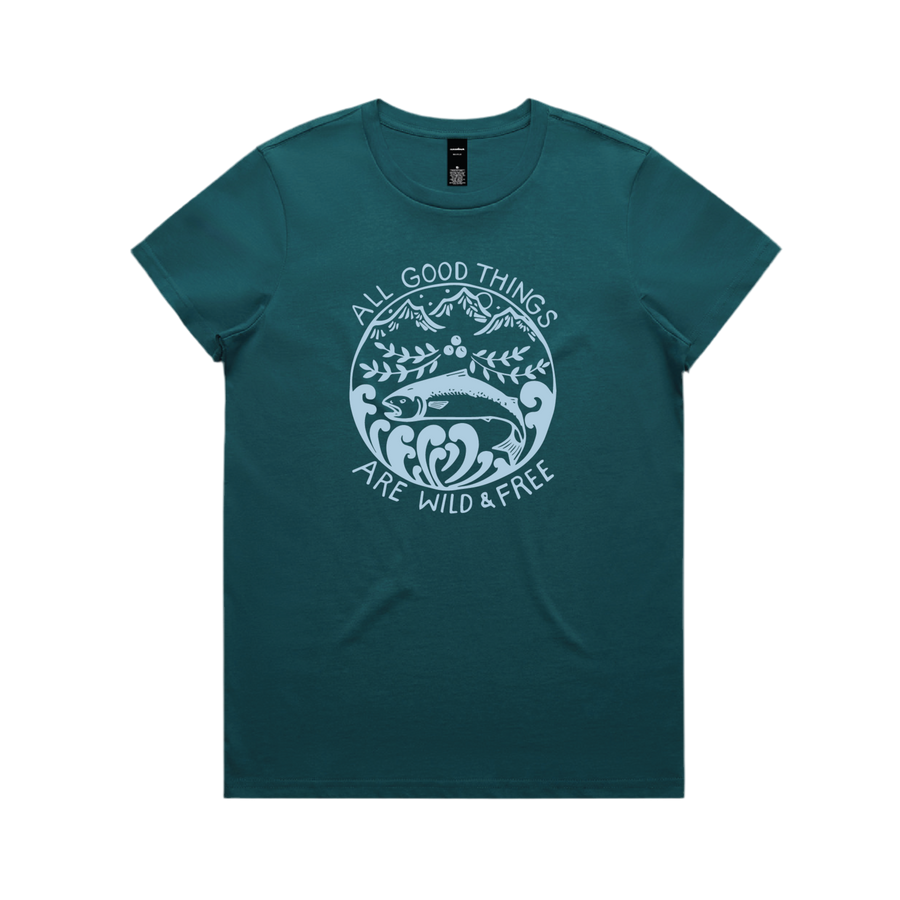 (Pre-order) Women's Wild & Free Tee - Teal