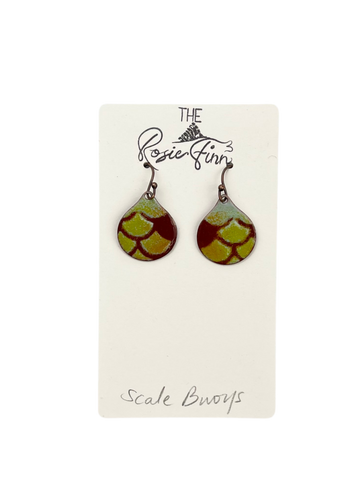 Rosie Finn - Yellow Scales Buoy Earrings