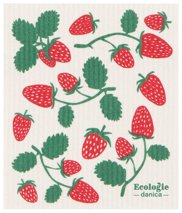 Ecologie - Strawberries Swedish Dishcloth