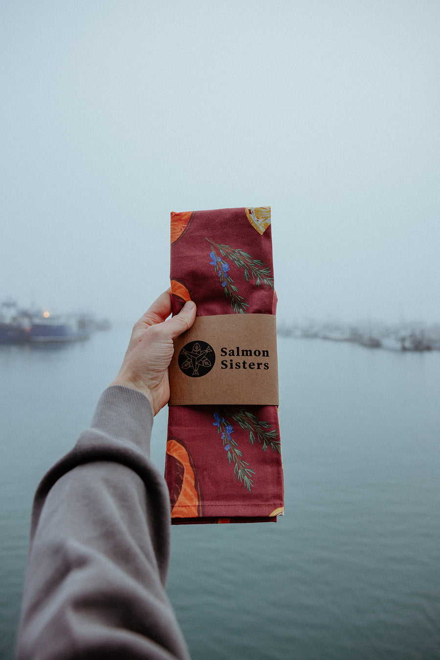 Salmon Sisters Salmon Steak Tea Towels