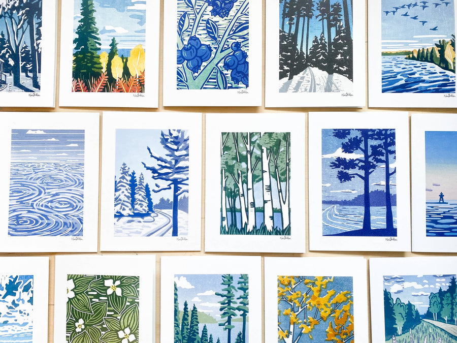 Nan Onkka - Blueberries Greeting Card
