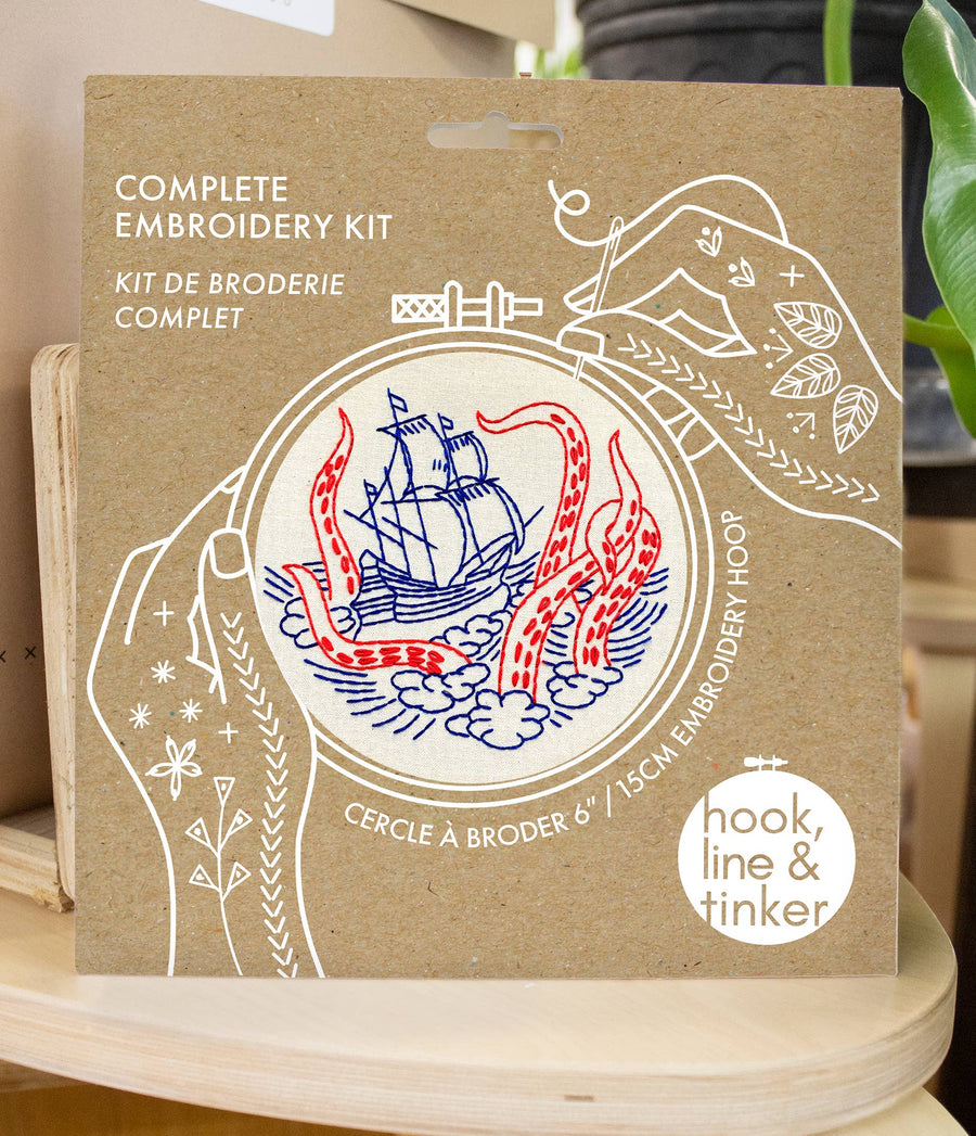 Hook Line & Tinker - Kraken Embroidery Kit