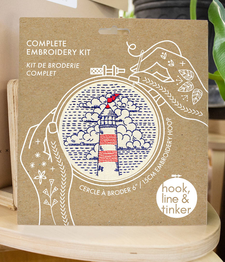 Hook, Line & Tinker - Lighthouse Complete Embroidery Kit