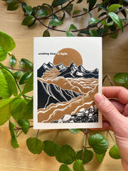 Adrift Prints - 'Sending Love + Light' Card