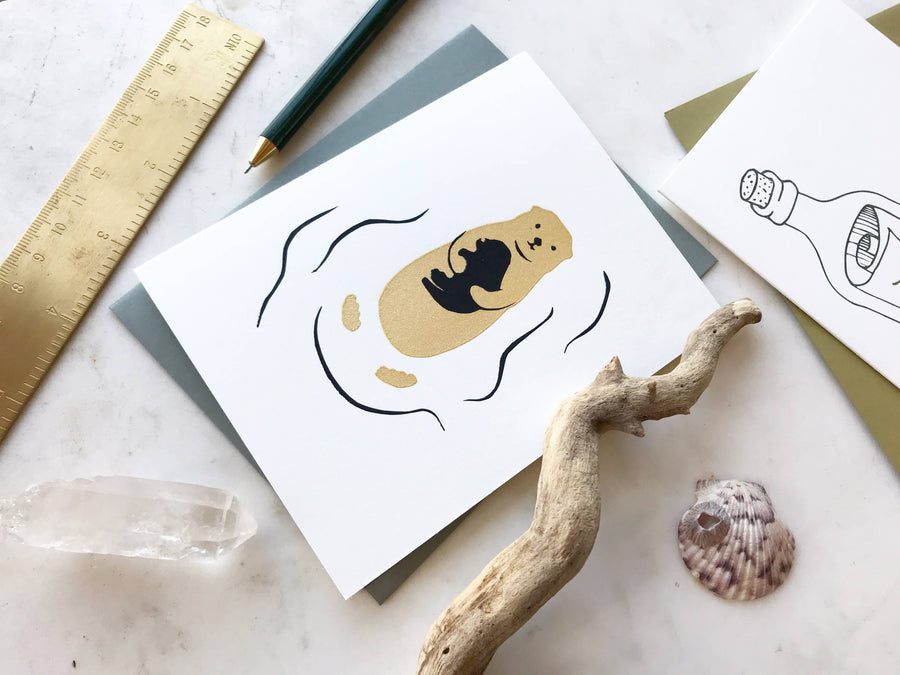 Middle Dune - Otter Baby Card