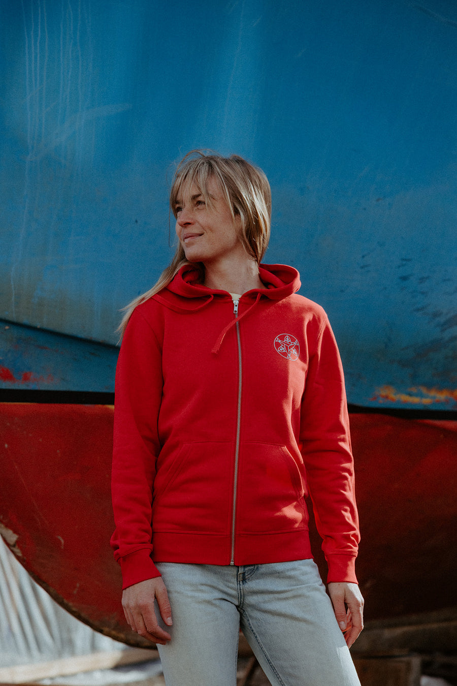 Pink Salmon Zip Up Hoodie – Salmon Sisters