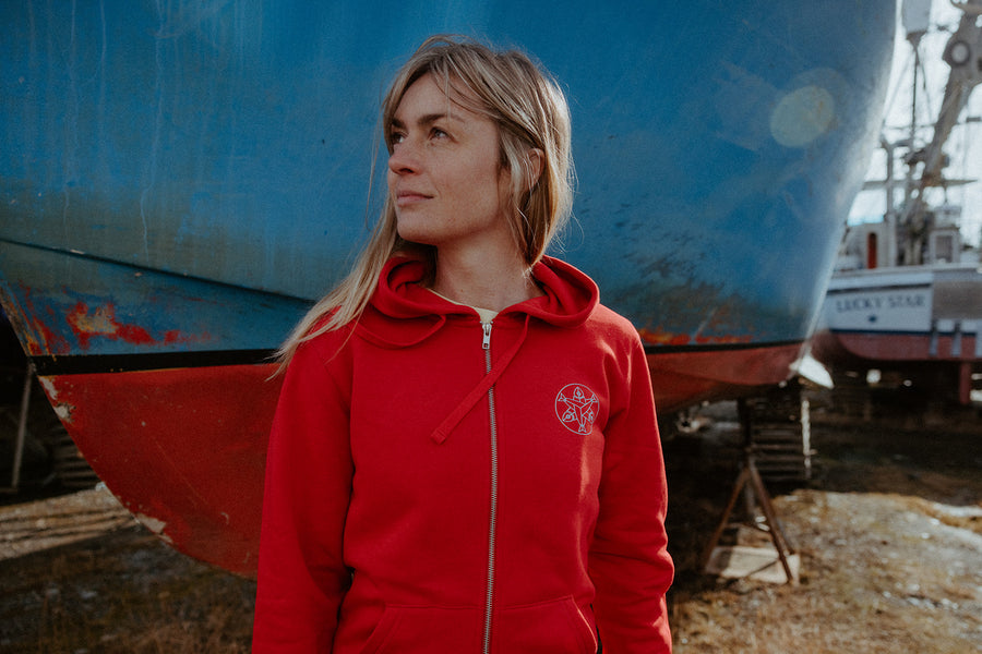 Pink Salmon Zip Up Hoodie – Salmon Sisters