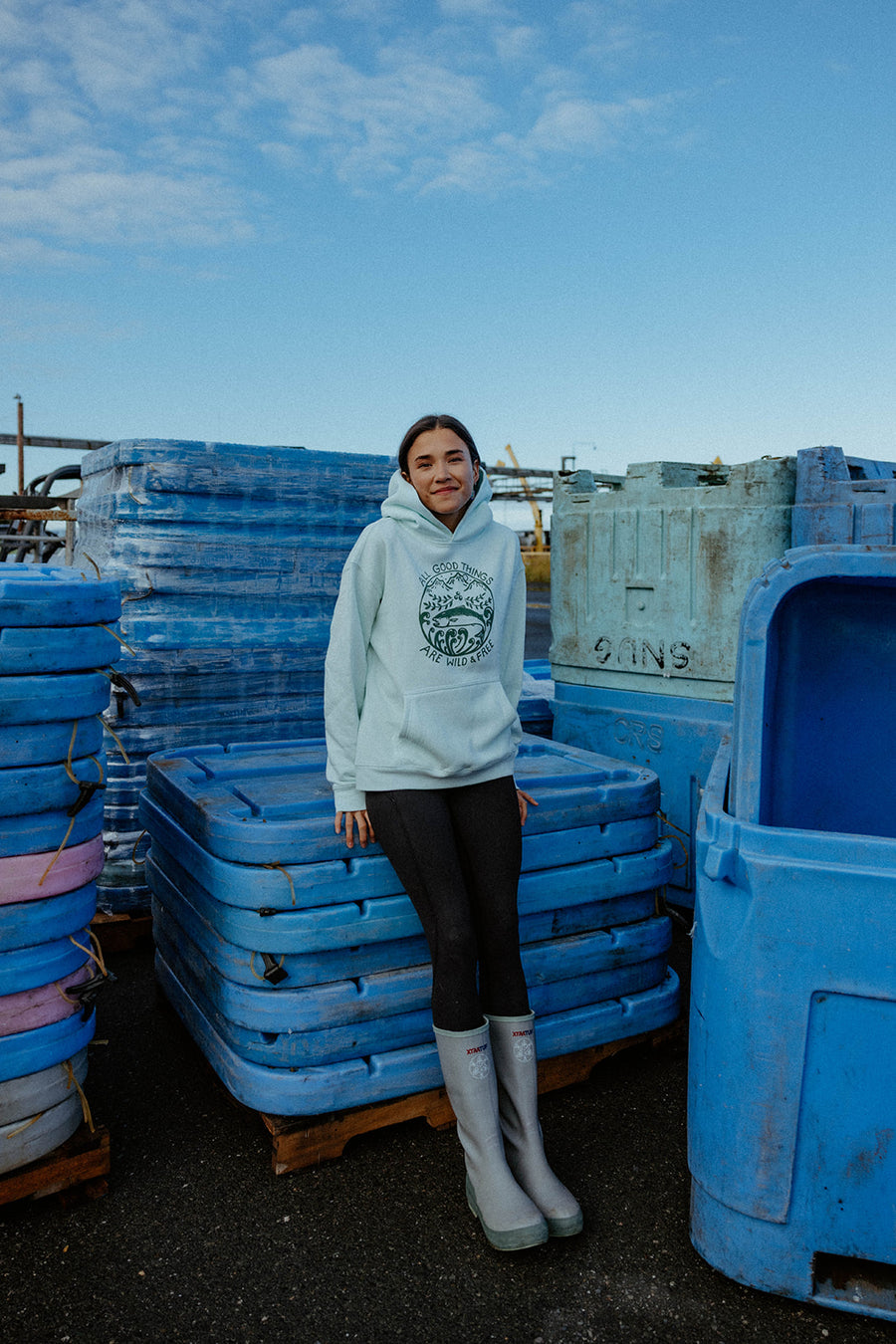 Wild & Free Pullover Hoodie - Seafoam