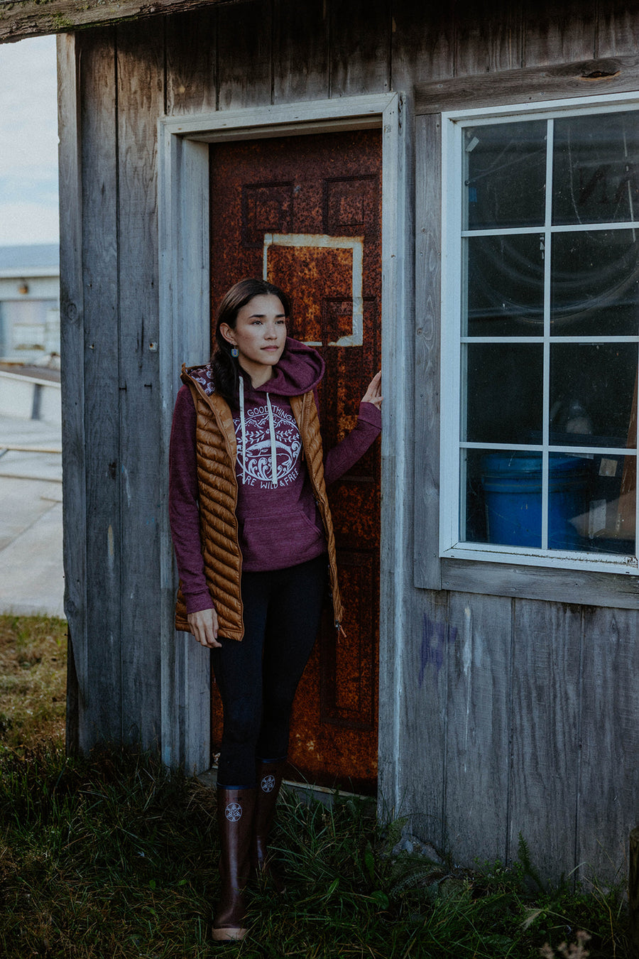 Wild & Free Pullover Hoodie - Berry