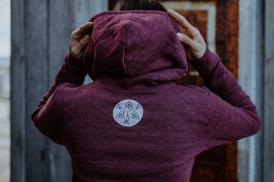 Wild & Free Pullover Hoodie - Berry