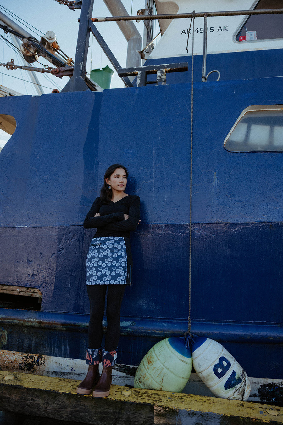 SKHOOP x Salmon Sisters - Limpet Kari Skirt (Navy)