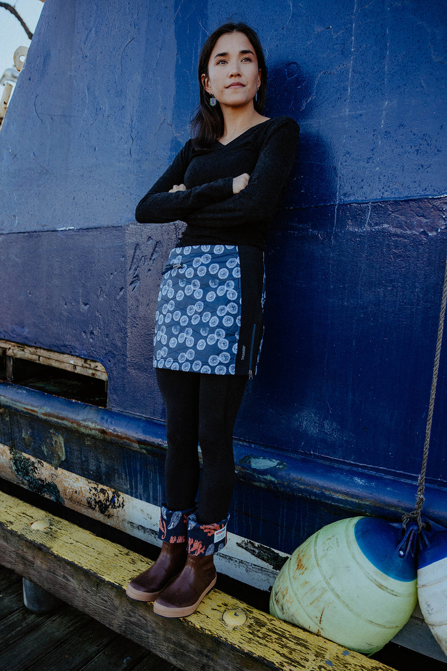 SKHOOP x Salmon Sisters - Limpet Kari Skirt (Navy)