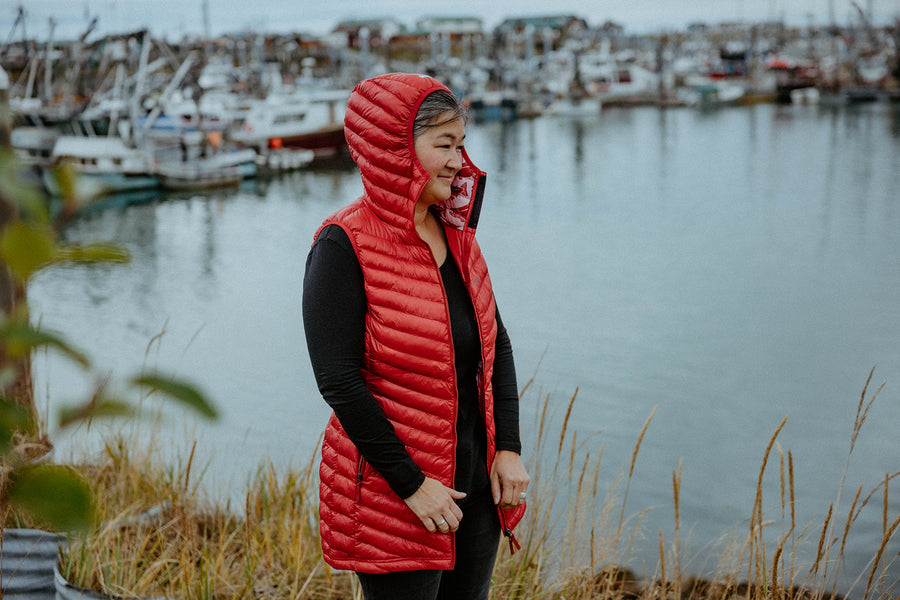SKHOOP x Salmon Sisters - Sockeye Vest (Red Granite)
