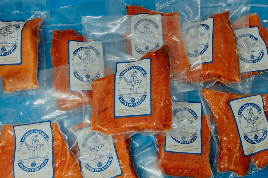 Wild Alaska Sockeye Salmon Portion Box: 10 LBS