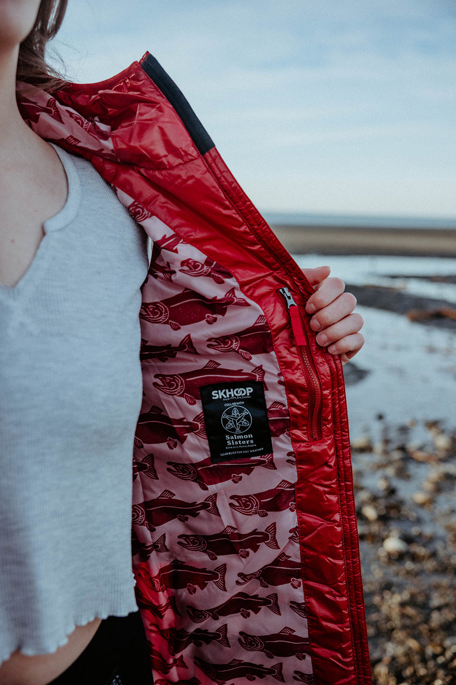 SKHOOP x Salmon Sisters - Sockeye Vest (Red Granite)