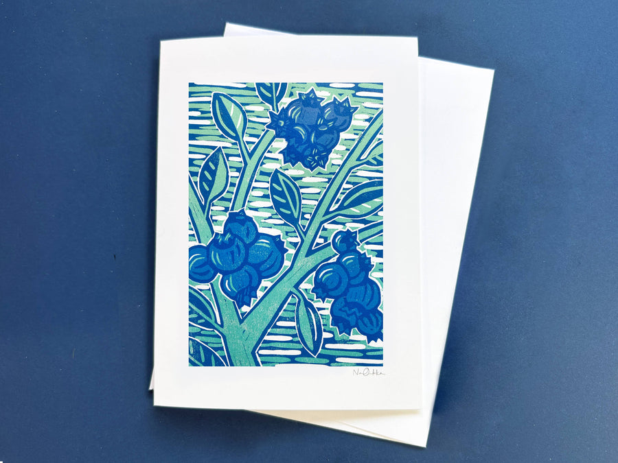 Nan Onkka - Blueberries Greeting Card