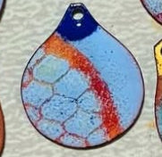 Rosie Finn - Blue Scales Buoy Earrings