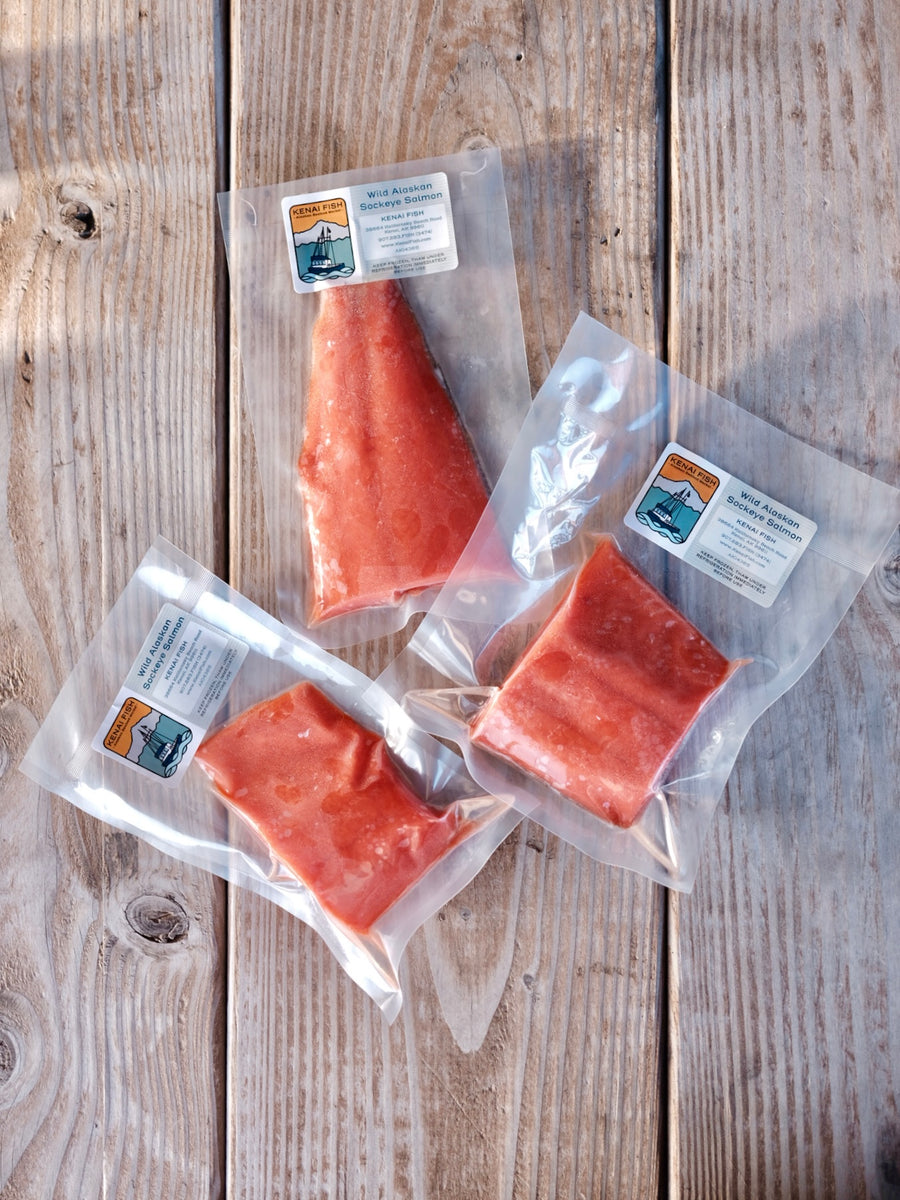 Wild Alaska Sockeye Salmon Portion Box Wild Alaska Sockeye Salmon Portion Box