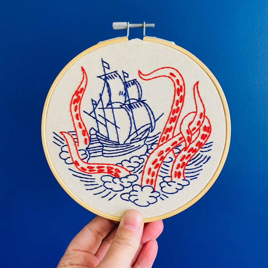 Hook Line & Tinker - Kraken Embroidery Kit