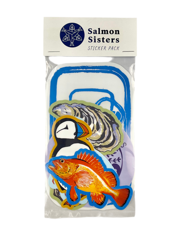 Salmon Sisters Sticker 6-Pack