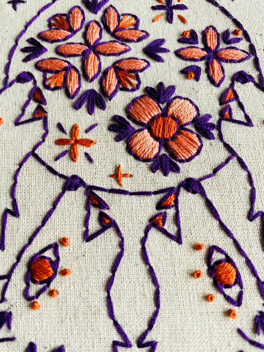 Hook, Line & Tinker - Folk Wolves Complete Embroidery Kit
