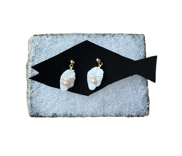 Salmon Seas Otolith Earrings