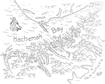 Kim McNett - Kachemak Bay Map