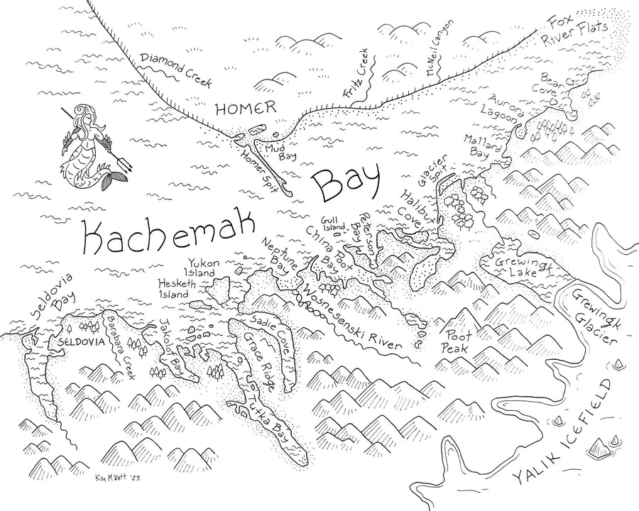 Kim McNett - Kachemak Bay Map
