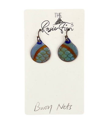 Rosie Finn - Blue Scales Buoy Earrings