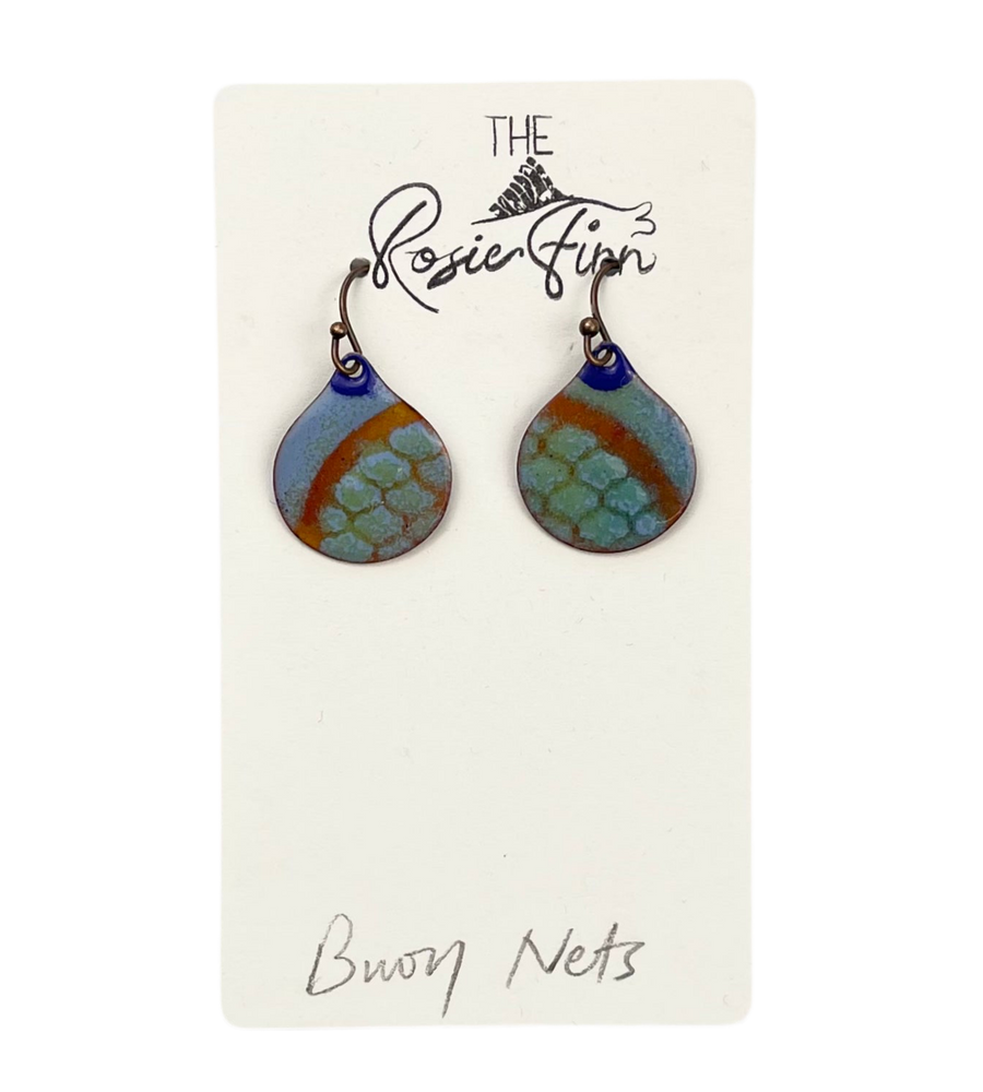 Rosie Finn - Blue Scales Buoy Earrings