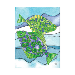 Natasha Zahn - Halibut Recipe Greeting Card