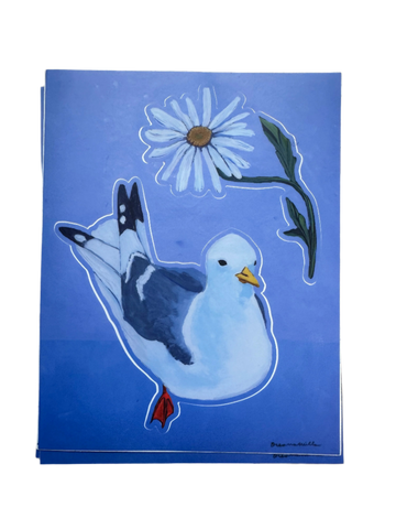 Oceana Wills - Kittiwake & Daisy Sticker