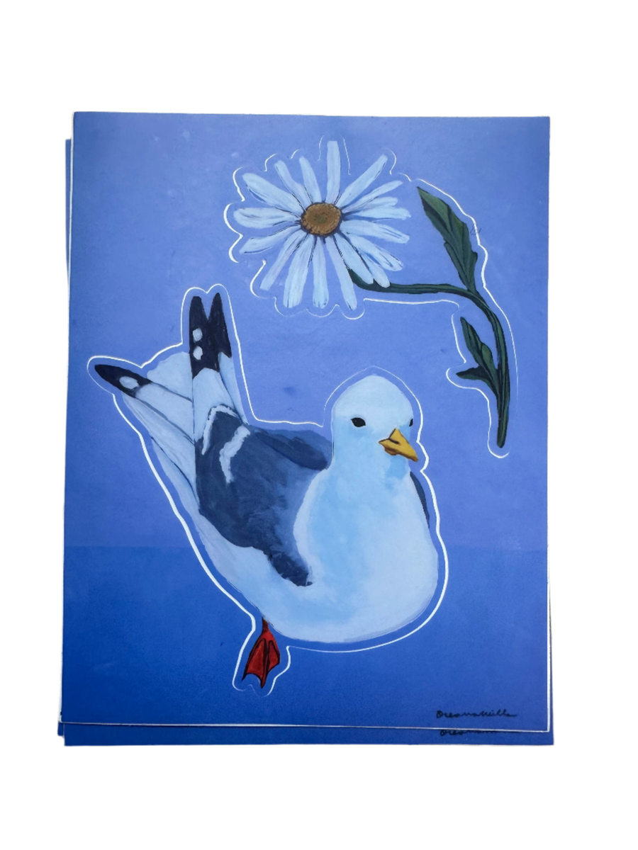 Oceana Wills - Kittiwake & Daisy Sticker