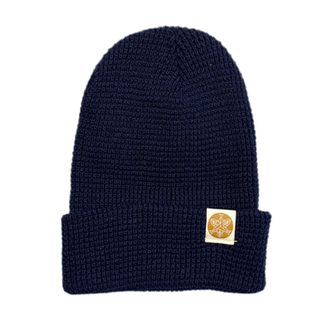 Waffle Logo Beanie - Navy Blue