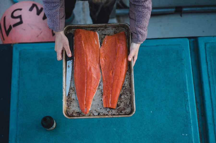 Wild Alaska Sockeye Salmon Fillet Box: 10 LB