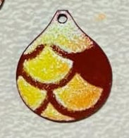 Rosie Finn - Yellow Scales Buoy Earrings