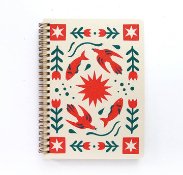 Middle Dune - Folk Flower Coil Notebook
